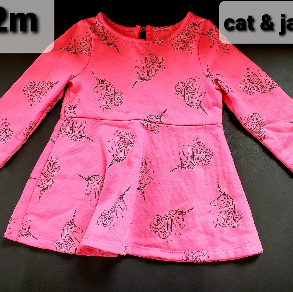 12 mo pink unicorn Sweater